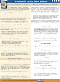 printable pamphlet explaining basics of being a Jehovah's Witness