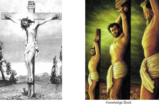 jesus on cross cartoon. Jesus on cross and stake